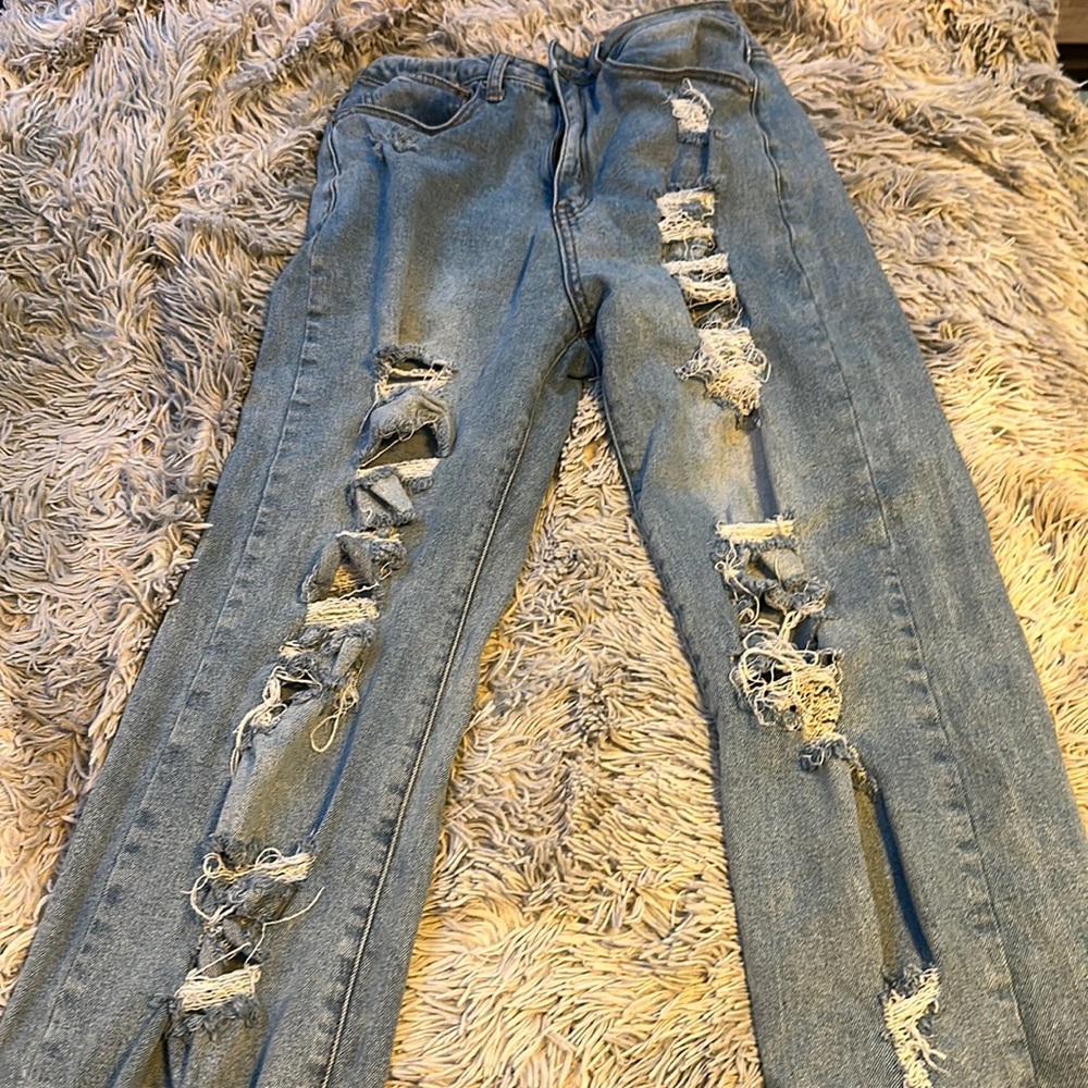 Ripped jeans I don’t ever wear them.